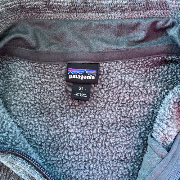 PATAGONIA BETTER SWEATER QUARTER ZIP FLEECE PULLOVER KIDS' XL GRAY - Picture 2 of 8